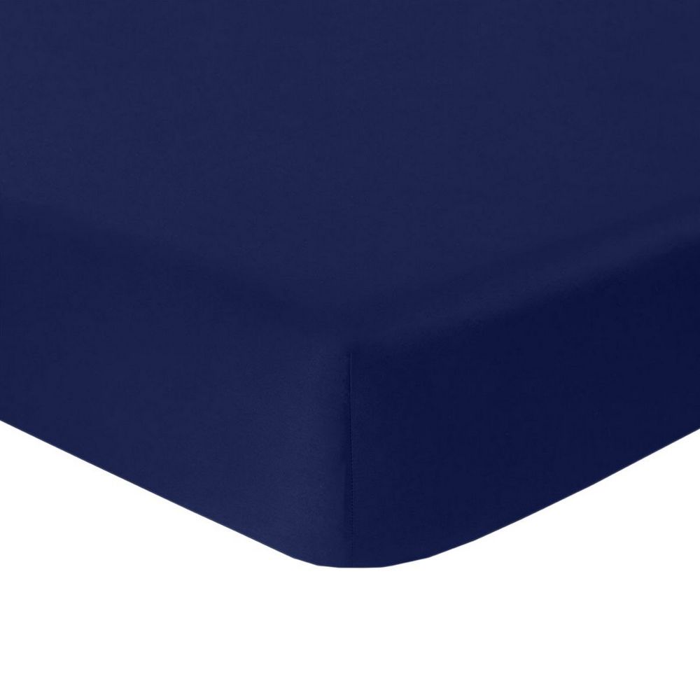 Drap-housse Coton Bleu Bonnet 25 - 140x190 cm - 100% coton - Le